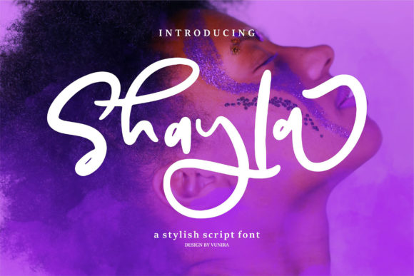 Shayla Font: A Bold Handwritten Typeface for Web Design